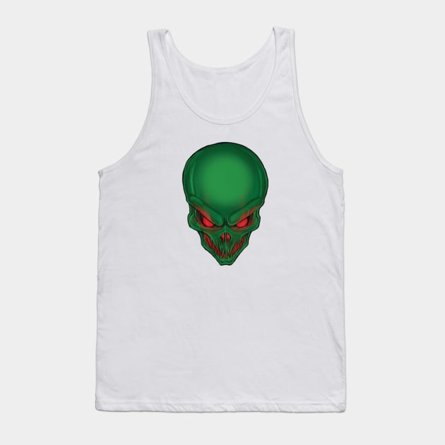 Alien Head Tank Top by kodoarts